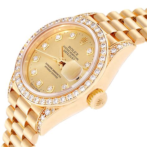 real gold rolex watch|gold Rolex watch women.